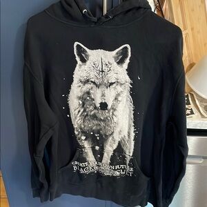 Blackcraftcult official wolf hoodie, front graphic no back graphic. Size large.